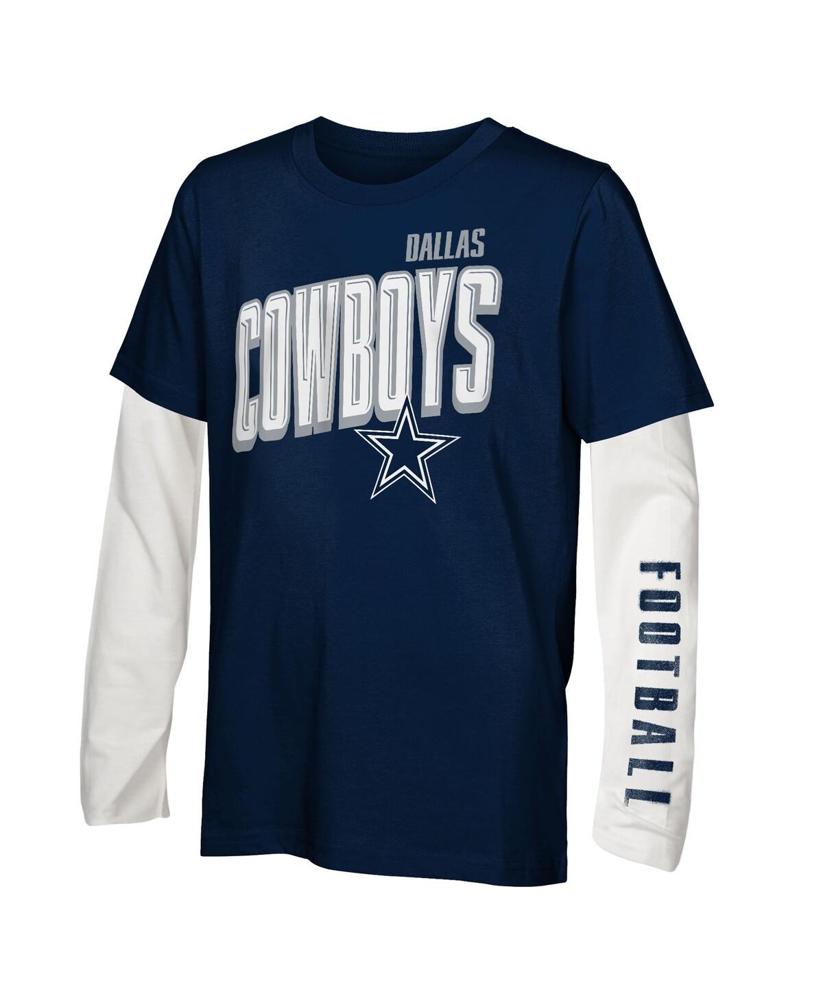 Outerstuff Preschool Dallas Cowboys The Mix Combo T-shirt Set In Blue
