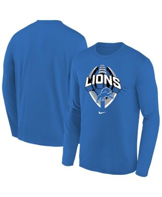 Nike - Big Boys and Girls Blue Detroit Lions Primetime Legend Icon&nbsp;Long Sleeve Performance T-Shirt