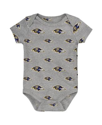 Newborn 3-Pack Baltimore Ravens Little Tike Bodysuit Set