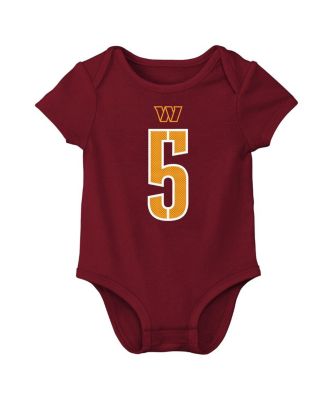 Baby Boys and Girls Jayden Daniels Burgundy Washington Commanders Player Name Number Bodysuit