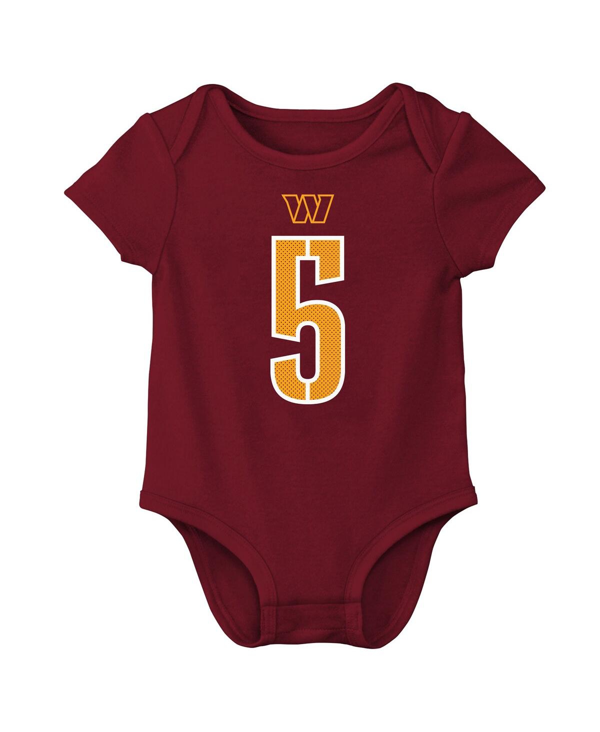 Nike Baby Boys And Girls Jayden Daniels Burgundy Washington Commanders Player Name Number Bodysuit In Burgundy