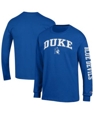 Champion - Men's Royal Duke Blue Devils Arch Over Logo 2-Hit Long Sleeve T-Shirt