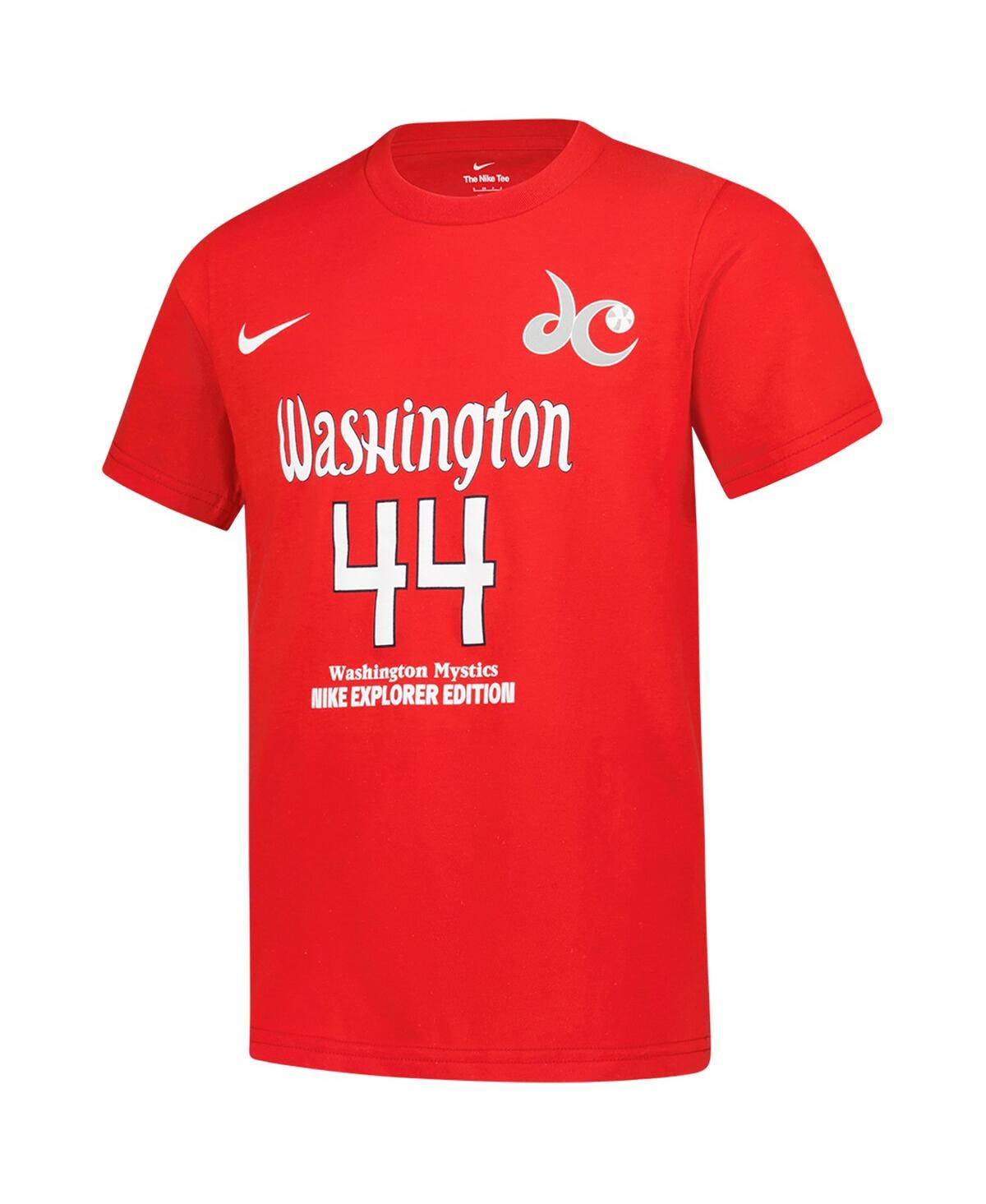 Nike Big Boys And Girls Kiki Iriafen Red Washington Mystics Explorer Edition Name Number T-shirt In Red