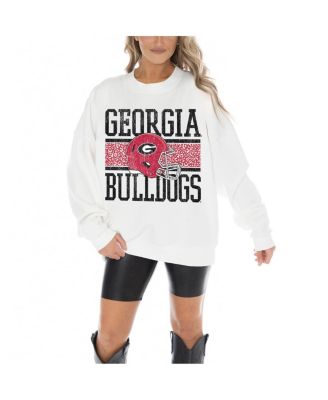 Gameday Couture - Women's White Georgia Bulldogs Fair Catch Pullover Sweatshirt
