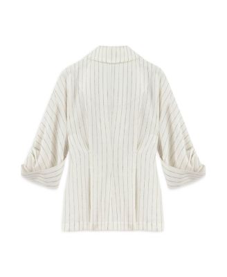 Women's Striped Linen Jacket