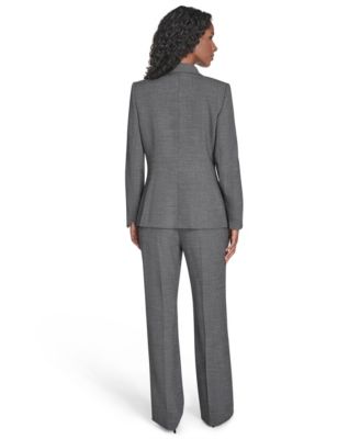 Women's Double Breasted Jacket, Modern Fit Pants, and Collarless Sleeveless Vest