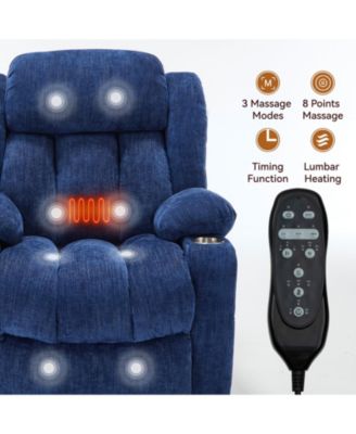 Power Lift Chair Recliner with 8-Point Vibration Massage and Lumbar Heating