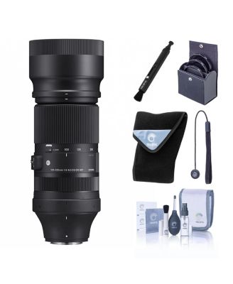 100-400mm f/5-6.3 DG DN OS Contemporary Lens for Fujifilm X, Bundle with 67mm Filter Kit, Lens Wrap,Lens Cap Tether and Lens Cleaning Kit