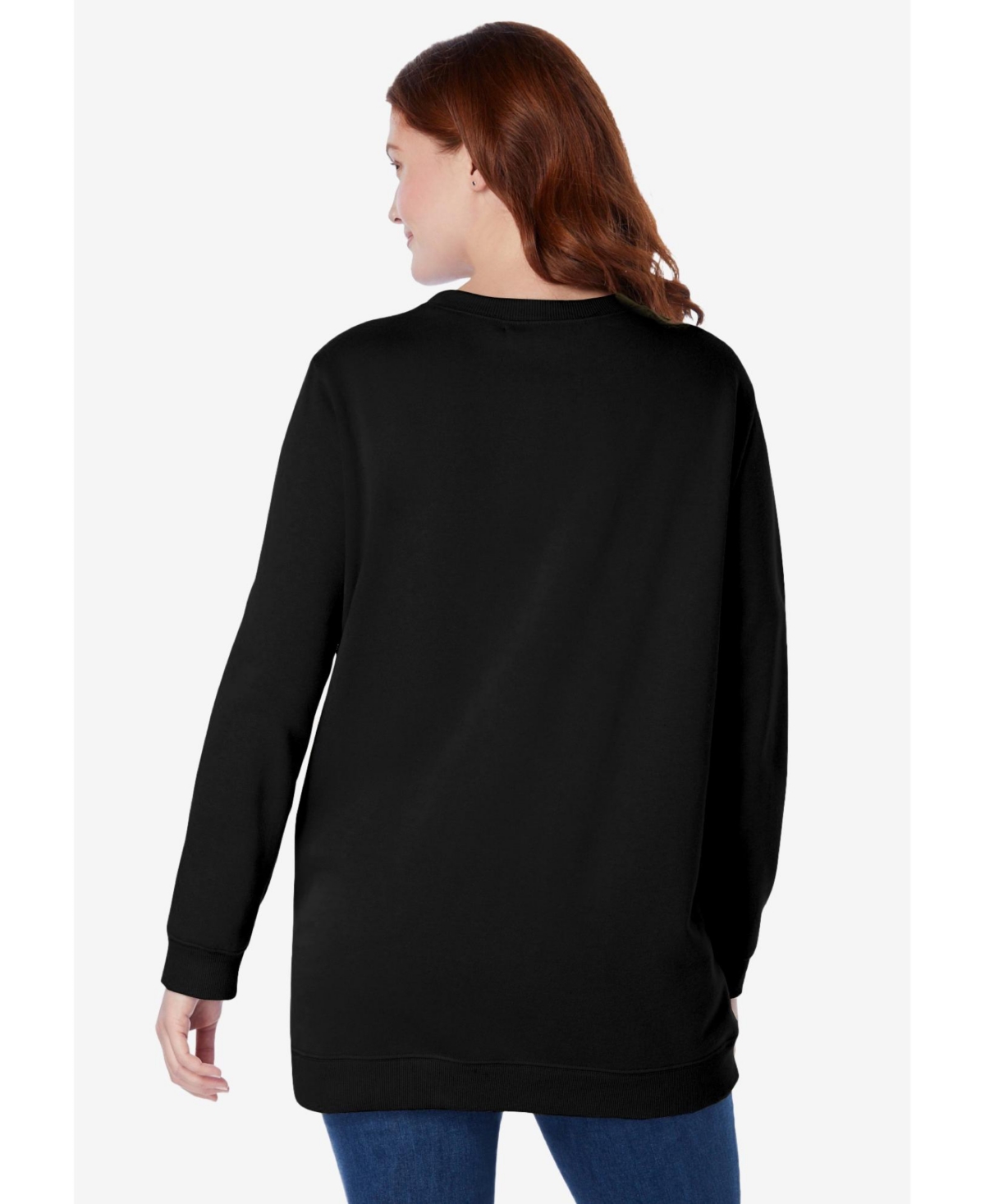 Woman Within Plus Fleece Sweatshirt