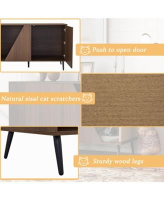 Mid-Century Side Table with Storage