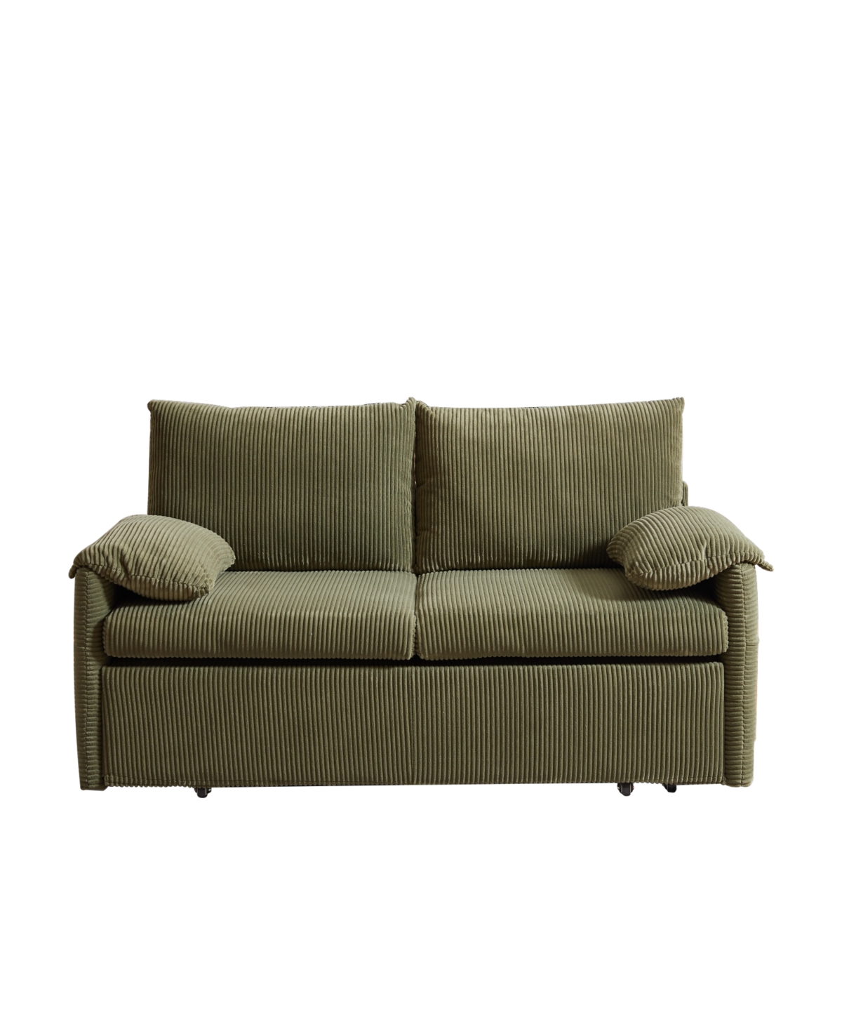 Streamdale Furniture Mh" 64.5" Corduroy Sleeper Sofa Bed - Pullout Pillows & Pockets