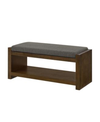 40" Accent Bench with Shoe Rack Granite