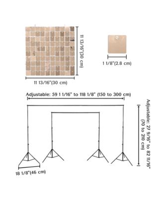 10x7 FT Shimmer Wall Backdrop with Stand 72 Pcs Panels Decor for Wedding Party