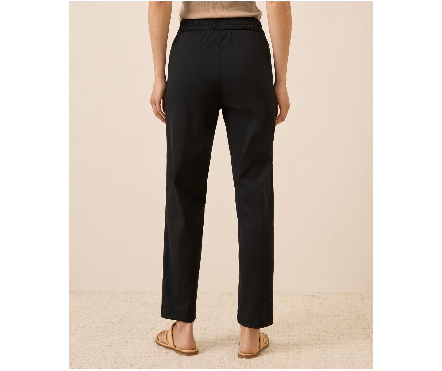 Женские брюки Pact The Jess Roll-Up Pant In Midweight Twill, цвет: Чёрный — фото 2