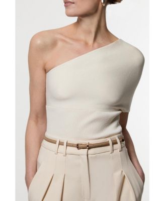 Women's Knitted One Shoulder Top
