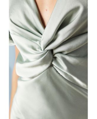 Satin Midi Bridesmaids Dress