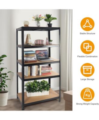 71 Inch Heavy Duty Garage Shelves 2000LBS Capacity 5-Tier Adjustable Storage Rack