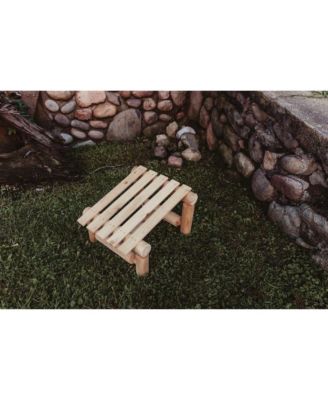 Cedar Log Slanted Ottoman