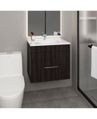 One door Batroom Vanity Hatta Black MDF