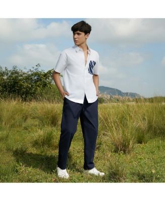 Men's Zebra-Block Shirt