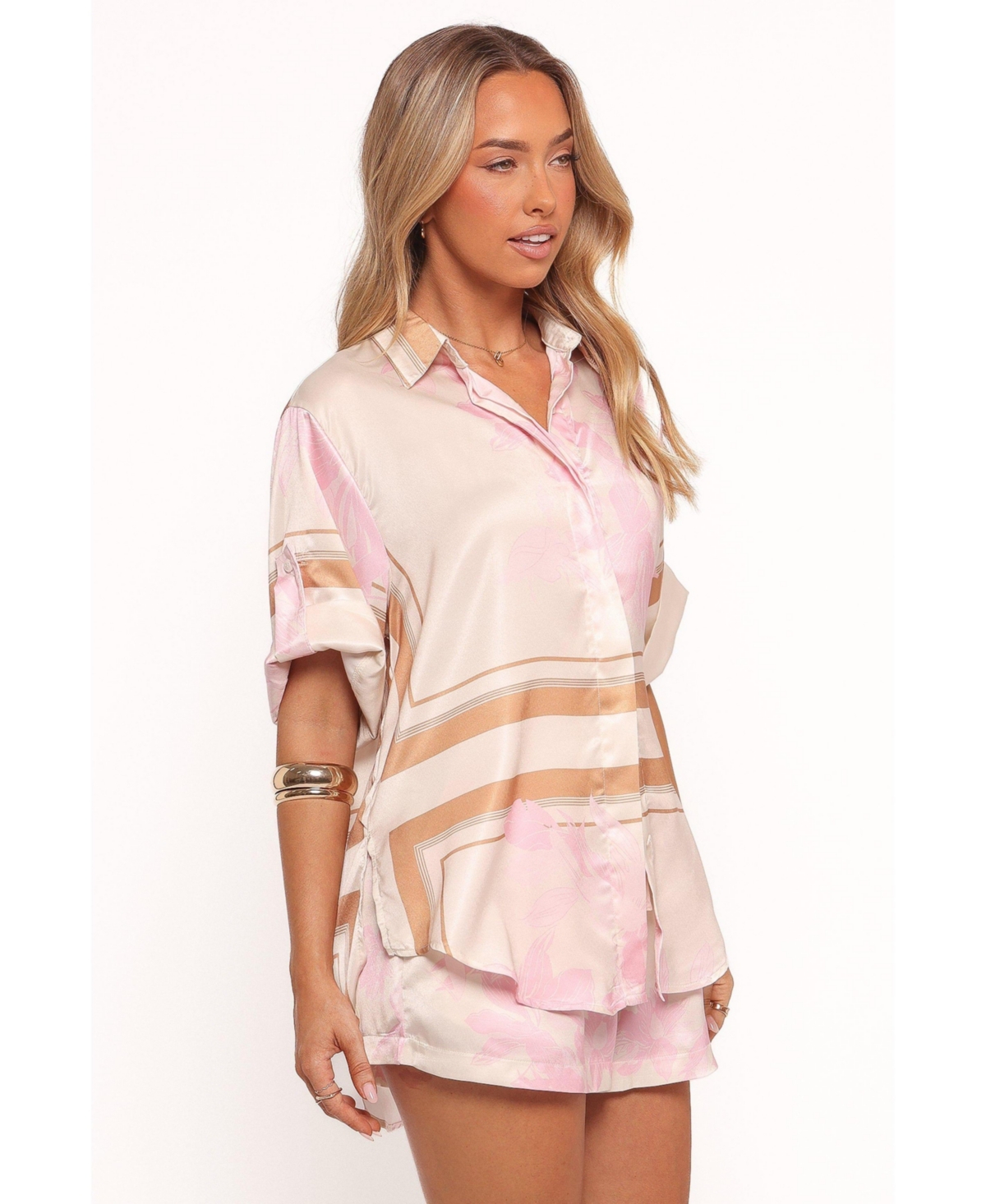 Petal and Pup Lara Shirt - Pink Print S