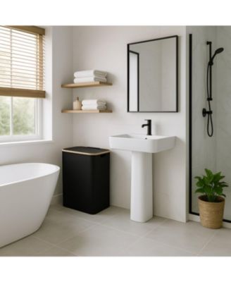 Single Hamper with Dual Sections