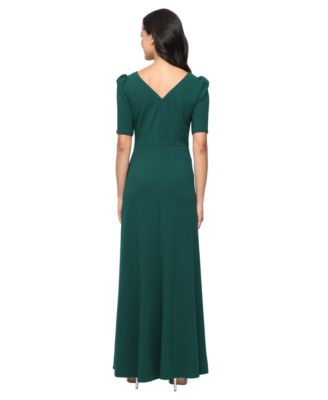 Women's Embellished-Neck Ruffle Gown