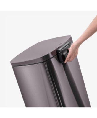 50L + 5L + 5L Rectangular Step Can Combo, Stainless Steel Trash Cans with Lids