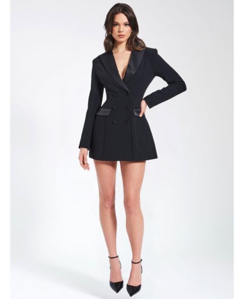 Женское платье Miss Circle Women Calista Black Stretch Crepe Blazer, цвет: Чёрный