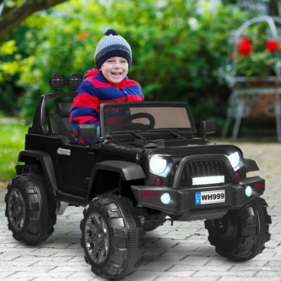 12V Kids Ride On Truck RC Car w/ LED Lights Music Trunk