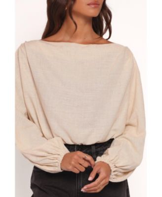 Women's Zara Long Sleeve Top - Stone XL
