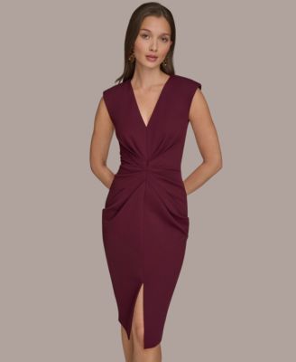 Women's V-Neck Ruched Dress