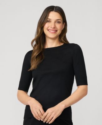 Women's Elbow Sleeve Crewneck Sweater