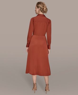 Women's Tie Front Shirt Dress