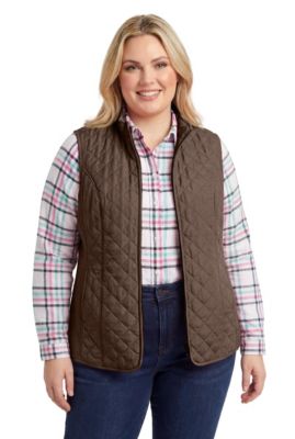 Plus Size Within Zip-Front Quilted Vest