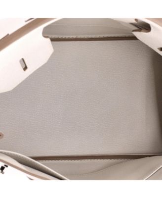 Birkin 30 Handbag Light Epsom with Palladium Hardware