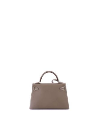 Kelly 20 Handbag Grey Epsom with Palladium Hardware