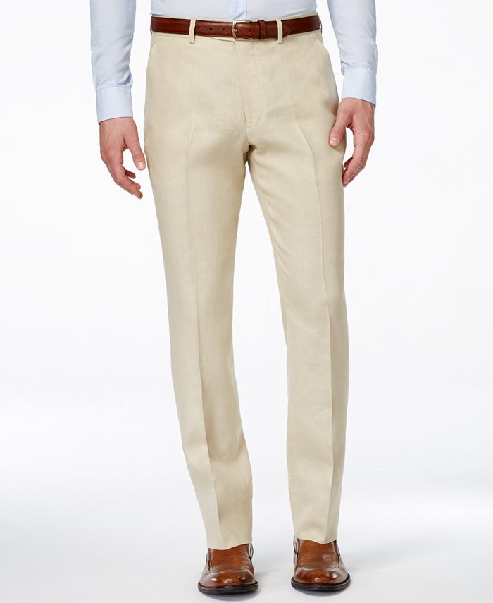 Perry Ellis Portfolio Men's Tan Slim-Fit Suit - Macy's
