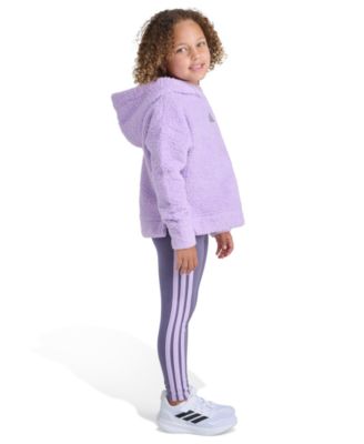 Toddler and Little Girls' 2T-7 Fleece Hoodie and Leggings, 2-Piece Set