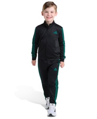 Toddler and Little Boys' 2T-7 Long Sleeve, Three Stripes Jacket and Jogger Pant, 2-Piece Set