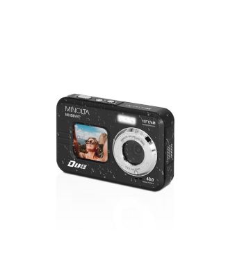 Minolta Duo MN50WP 48 MP AF 5K Ultra HD Waterproof Digital Camera with Dual Front & Rear LCD, Black