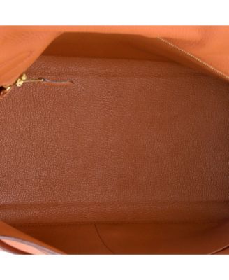 Kelly 32 Handbag Orange Togo with Gold Hardware