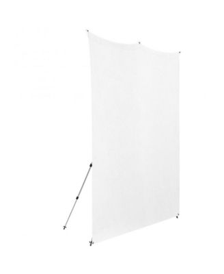 8x8' X-Drop Pro Wrinkle-Resistant Backdrop Kit with Stand, High-Key White