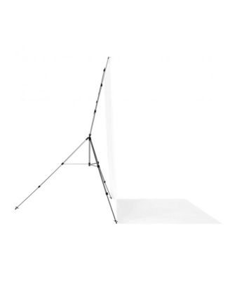 8x13' X-Drop Pro Wrinkle-Resistant Backdrop Kit with Stand, High-Key White Sweep