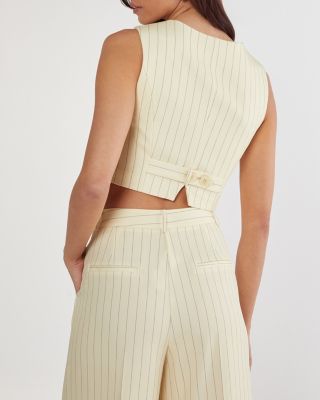 Women's Pinstripe Tailored Top