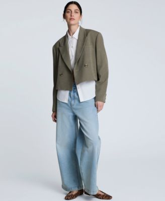 Women's Houndstooth Cropped Jacket