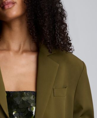 Women’s Luxe Stretch Twill Three-Button Boyfriend Blazer