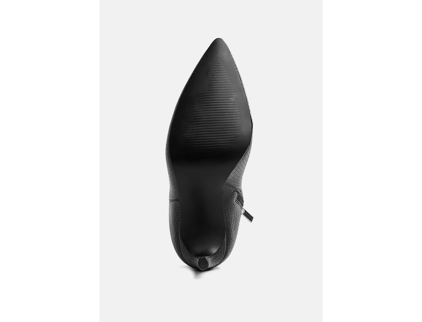 Женские ботинки London Rag Tatria Textured Stiletto Heel Ankle, цвет: Чёрный — фото 4