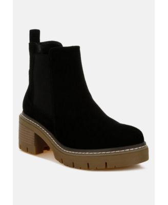 Womens Vostok Suede Chunky Chelsea Boots