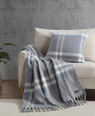 Ryan Cove Plaid Faux Mohair Square Decorative Pillow, 20" x 20"